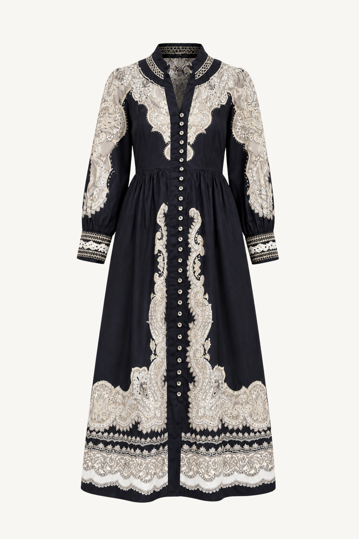 lumi dress - onyx black with vanilla