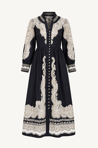 lumi dress - onyx black with vanilla