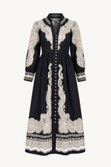 lumi dress - onyx black with vanilla