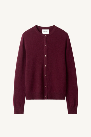 long sleeve cardigan - bordeaux