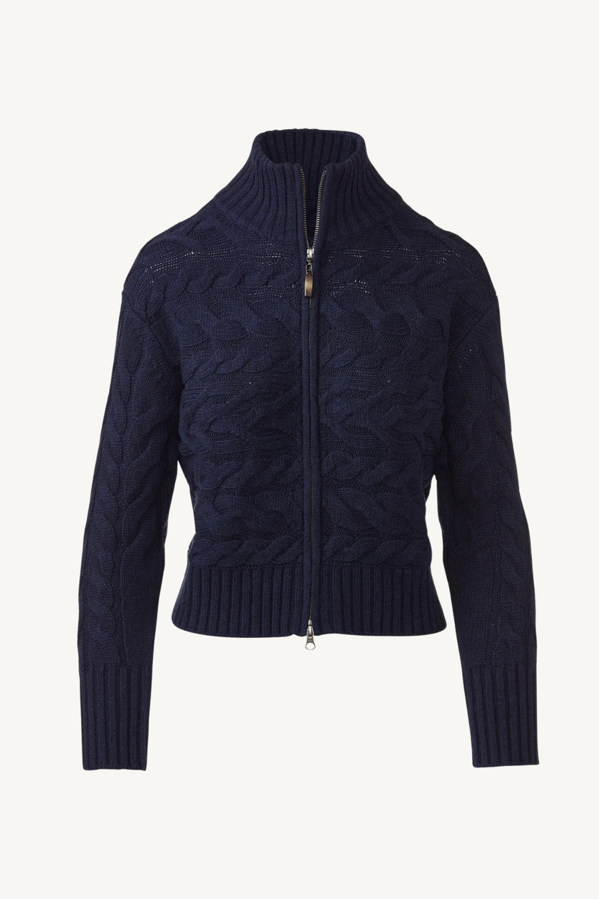 horizontal cable cardigan - navy