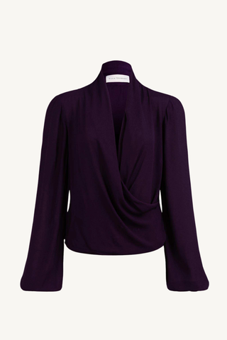 tea blouse - plum