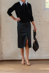 elegant statements cardigan - pure black