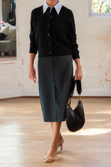 elegant statements cardigan - pure black