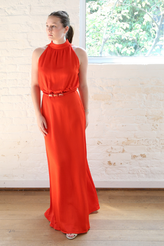 damara dress - spicy orange