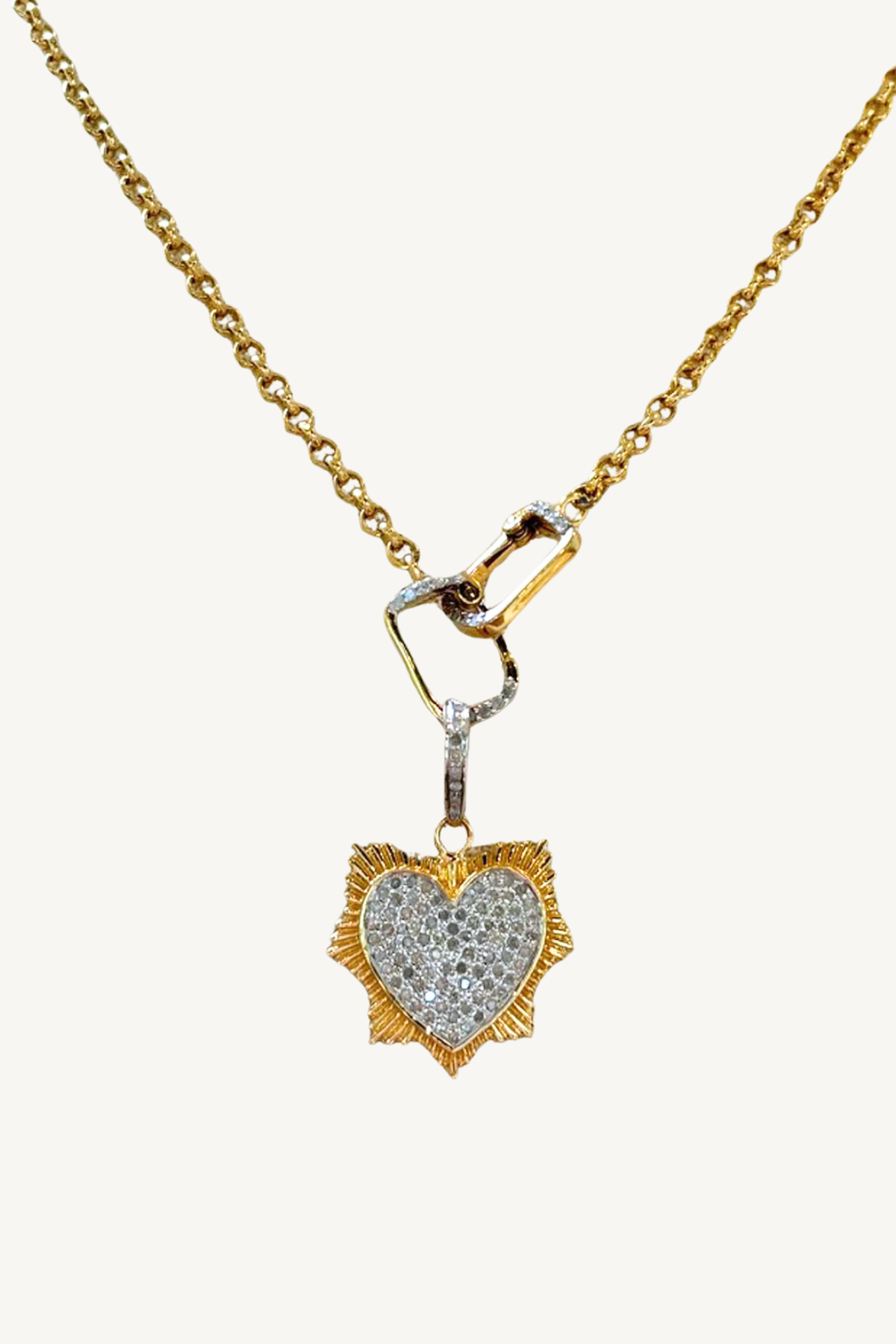 diamond heart pendant
