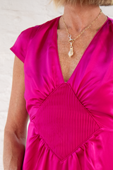 diva long dress - regio fuxia silk