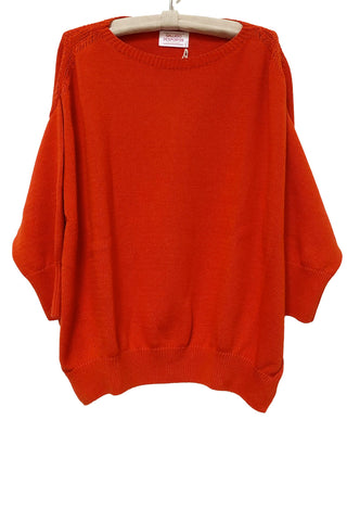 bubble sweater - red