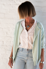 cardigan sweater - lagoon