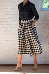 jules skirt - black/white check