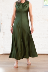emily dress - forest green