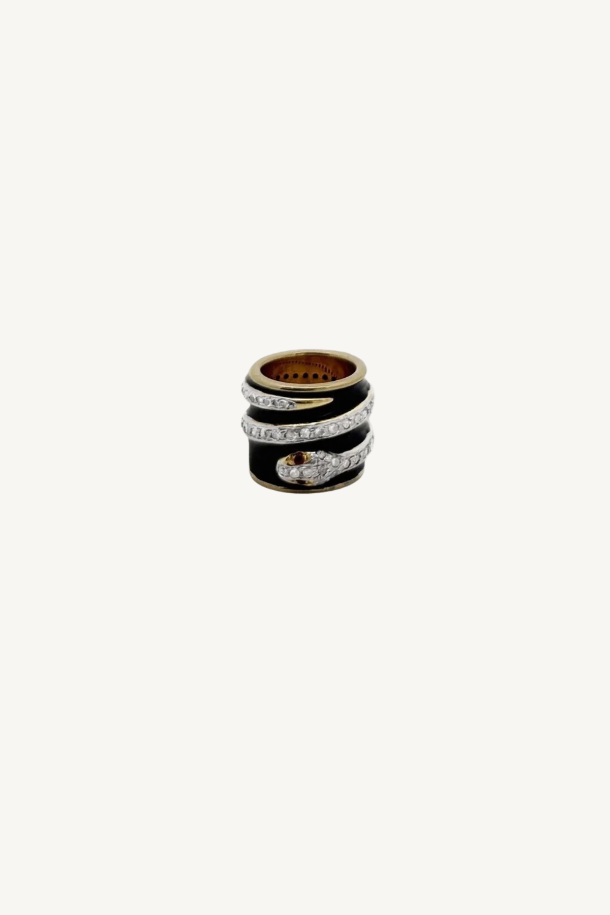 navy enamel snake bead