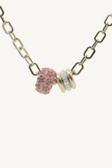 gold bead with diamond stripe