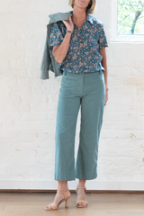 corduroy trousers - sea