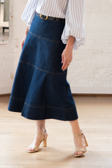 hudley skirt - classic indigo blue