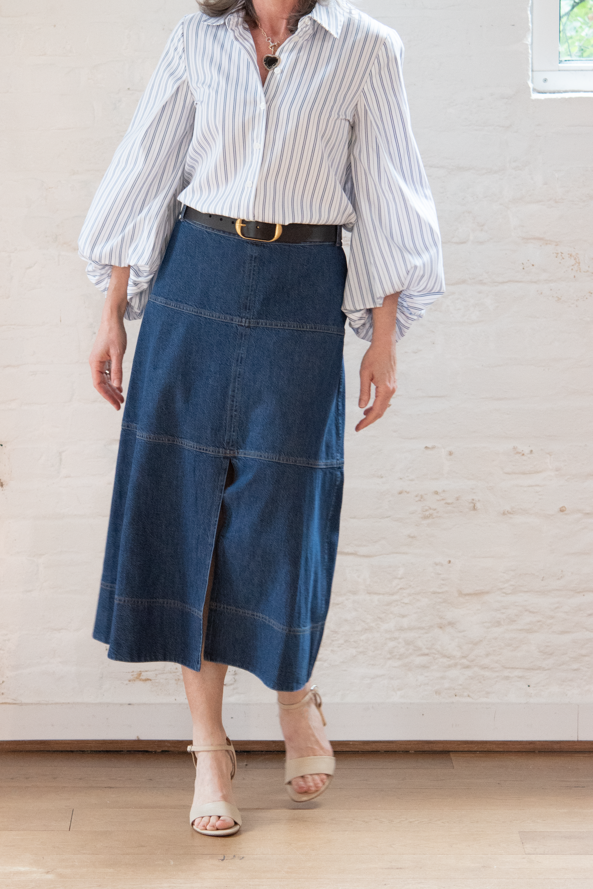 hudley skirt - classic indigo blue