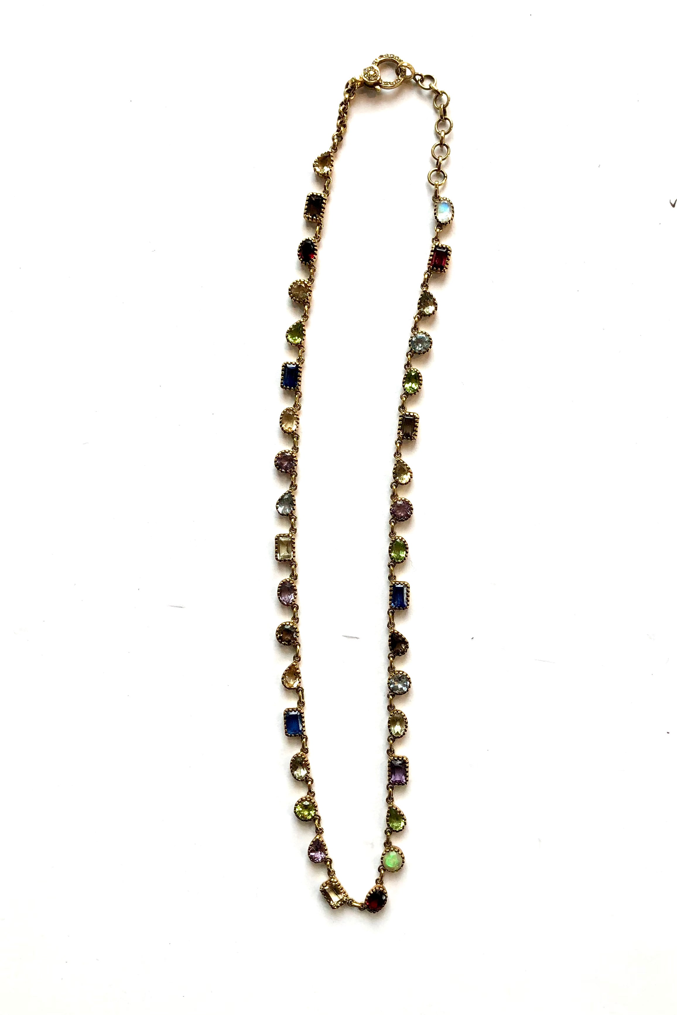 mixed gemstone necklace