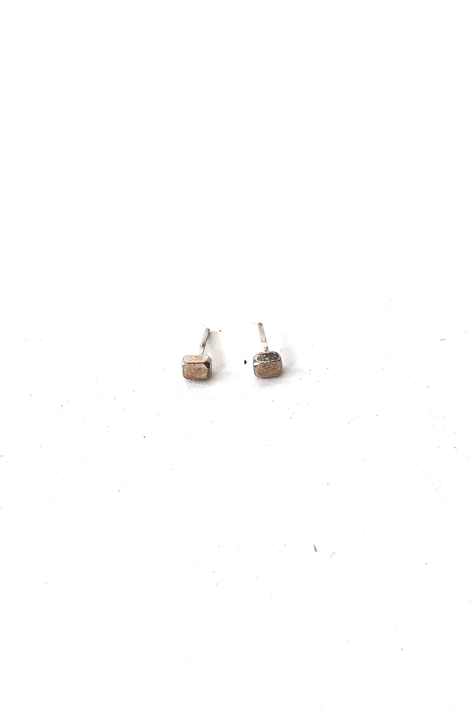 tiny square stud earrings