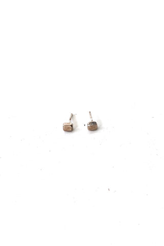 tiny square stud earrings