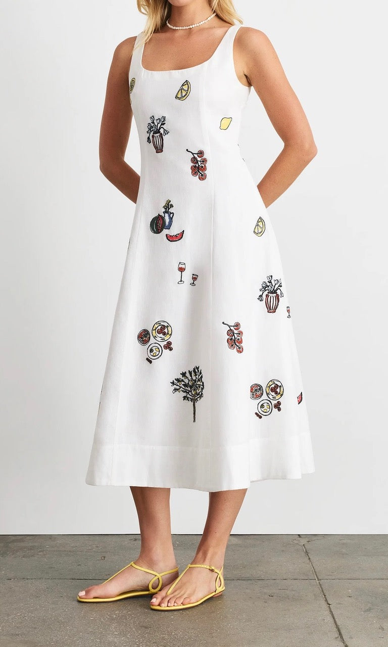 soren dress - optic white