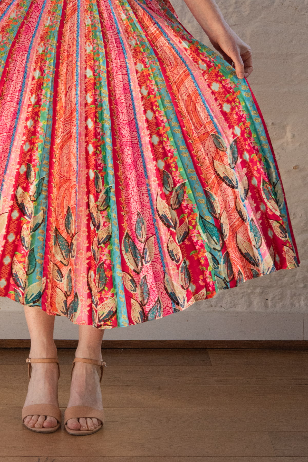 kim skirt - mosaic stripe