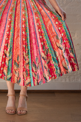 kim skirt - mosaic stripe