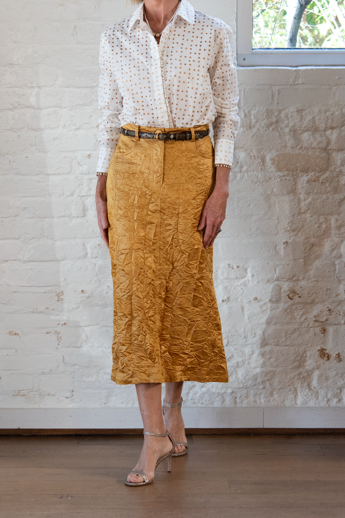 jane belt - brown snakeskin