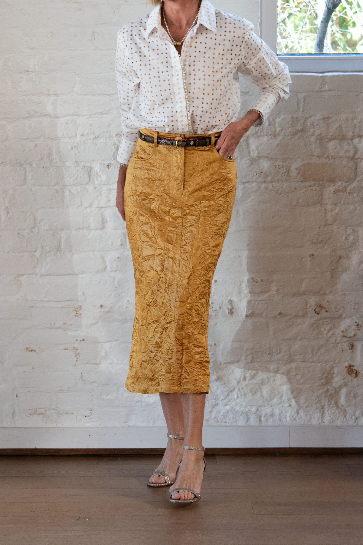 jane belt - brown snakeskin