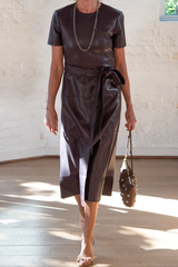 ella dress - oxblood