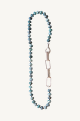 jade and pyrite theo link necklace