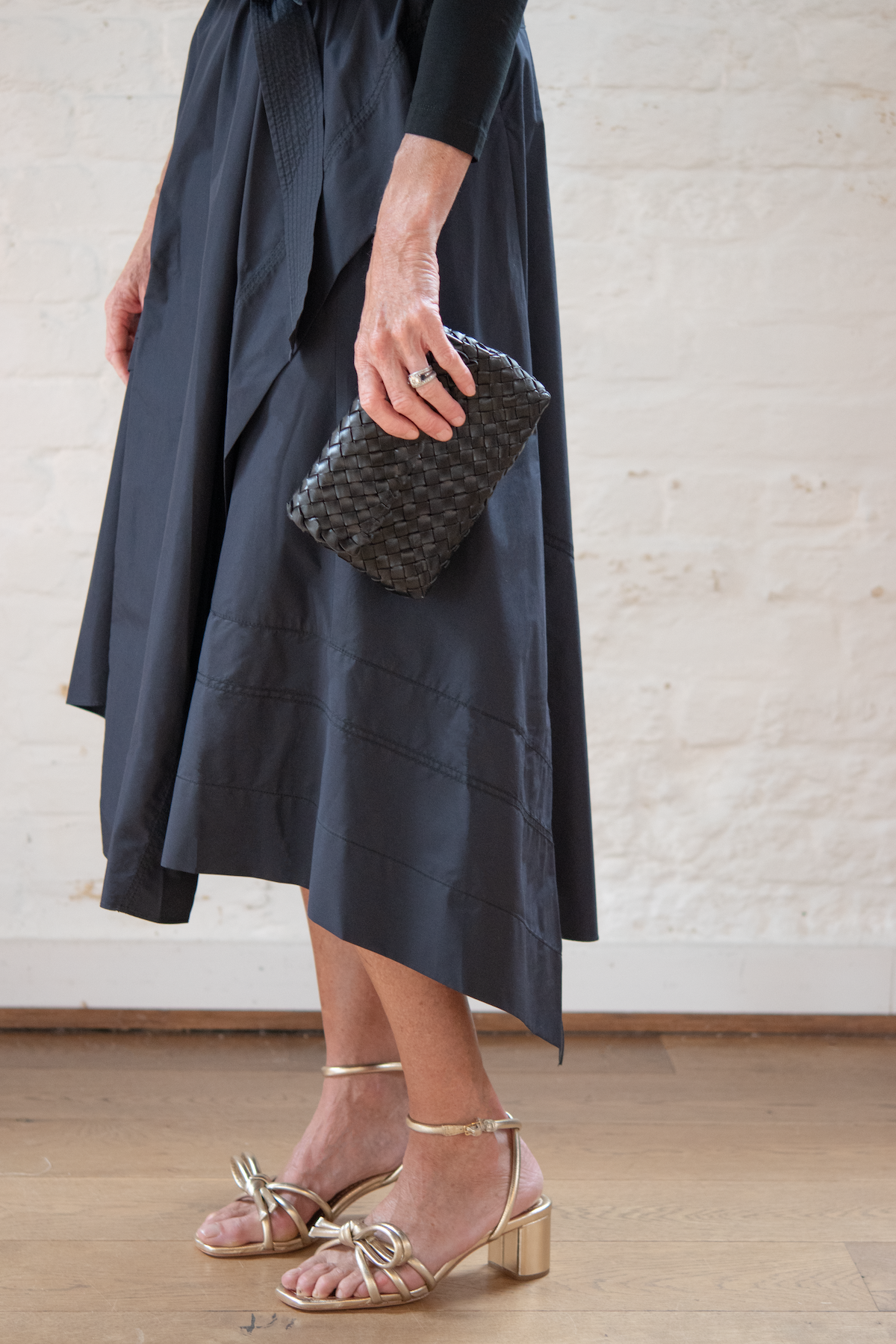 long sleeve t-shirt combo dress - black-midnight