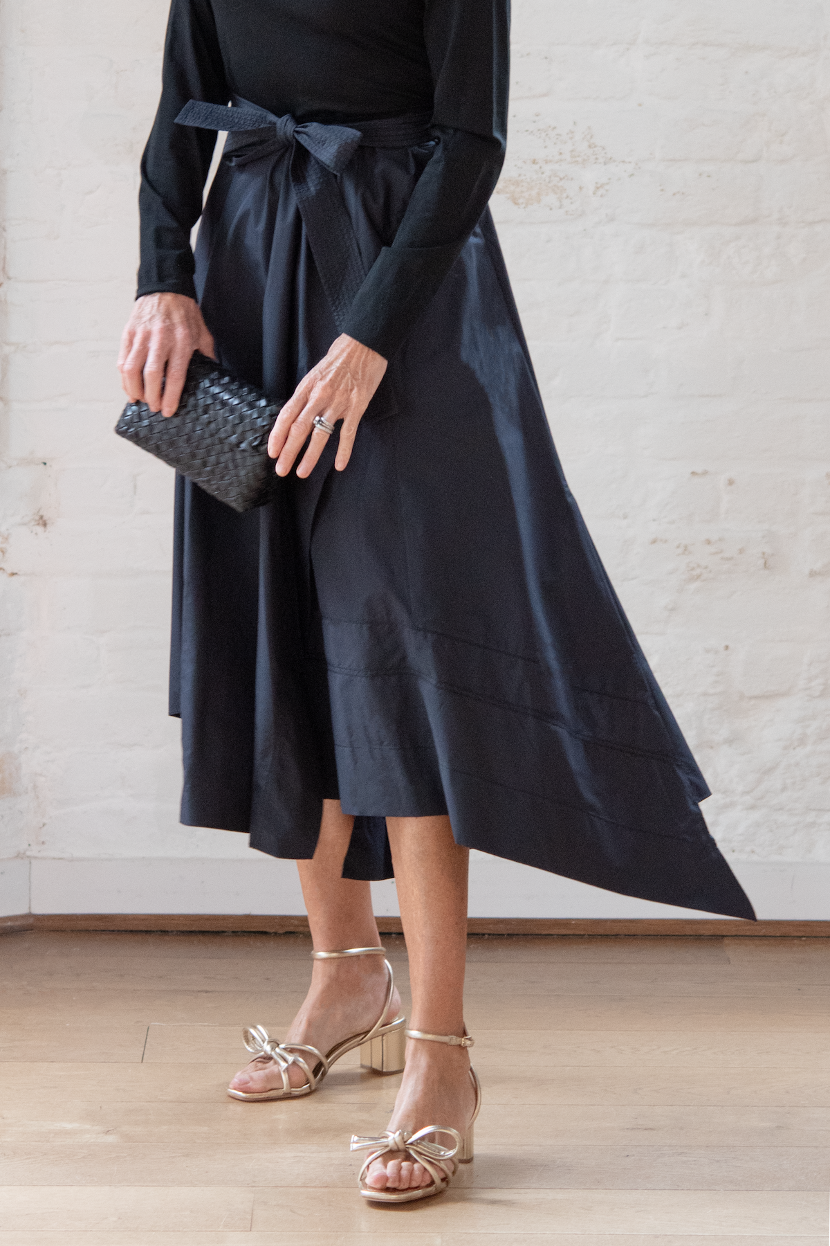 long sleeve t-shirt combo dress - black-midnight