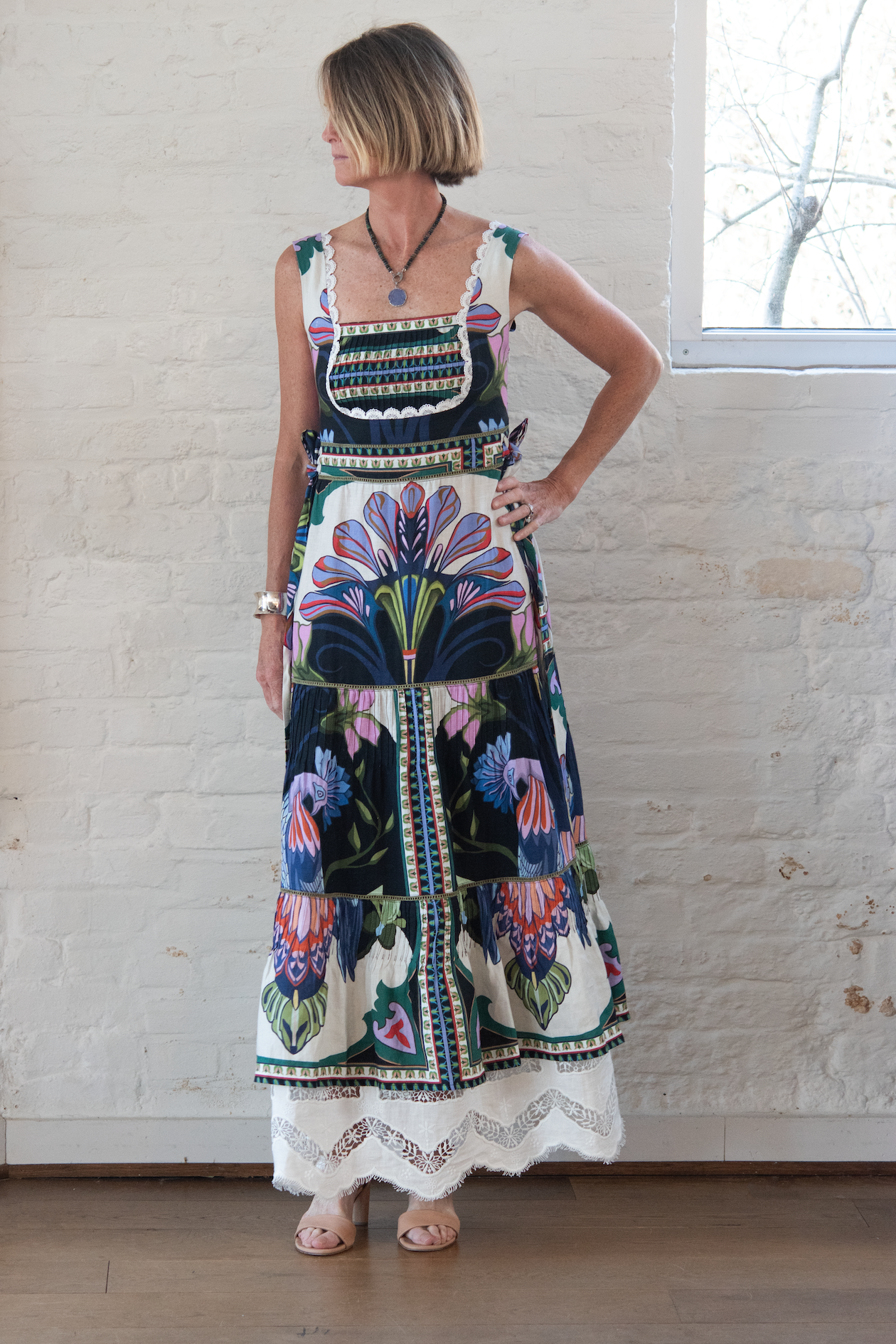sena dress - black multicolor