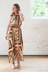 anabella dress - geo scarf print