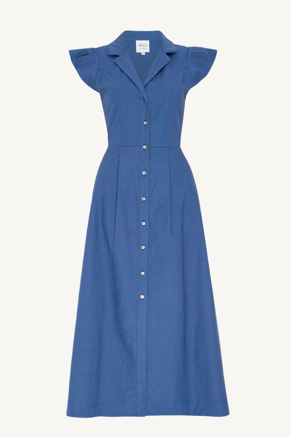 almaz dress - blue linen