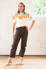 shon pants - chocolate brown