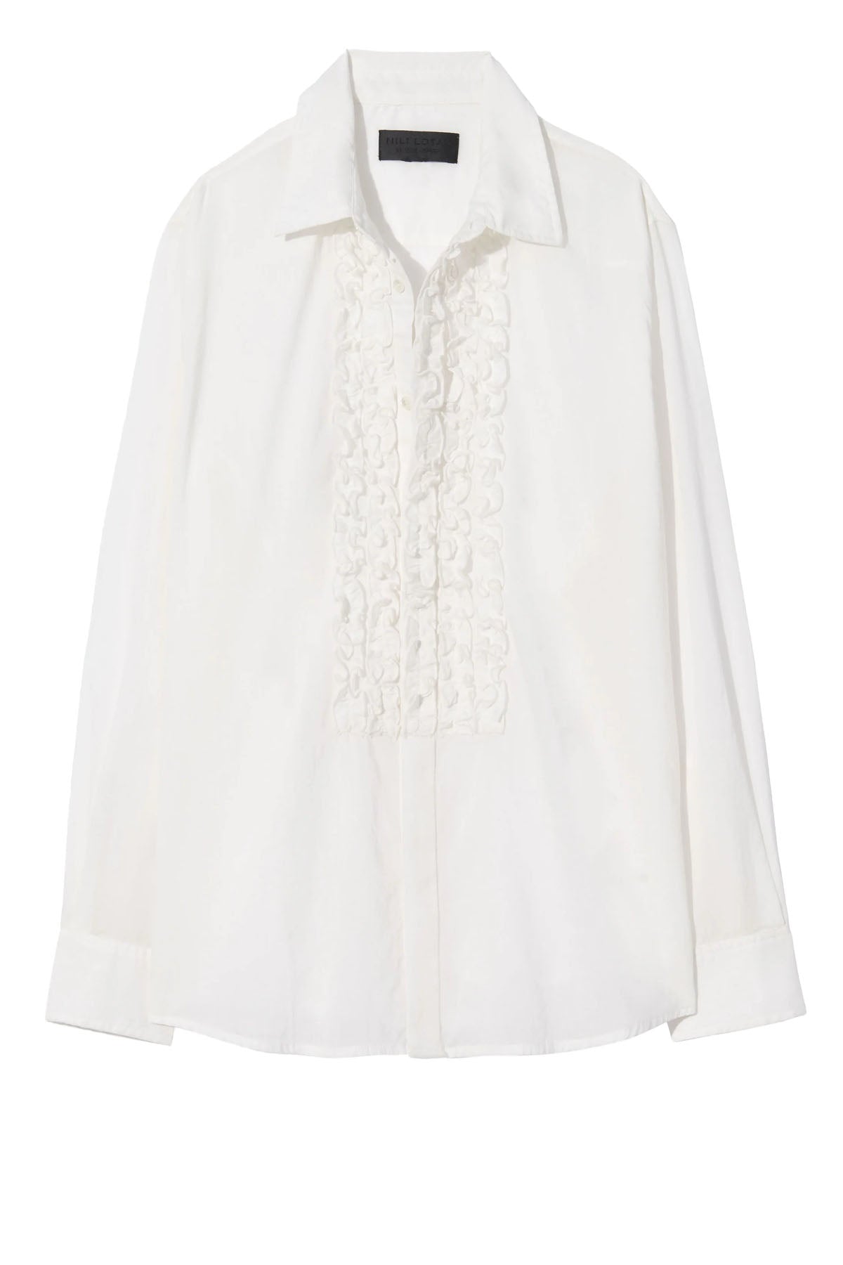 nathael ruffle shirt - ivory