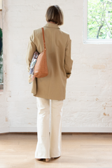 balzac short duster coat - desert khaki