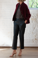 cropped baggy trousers - black