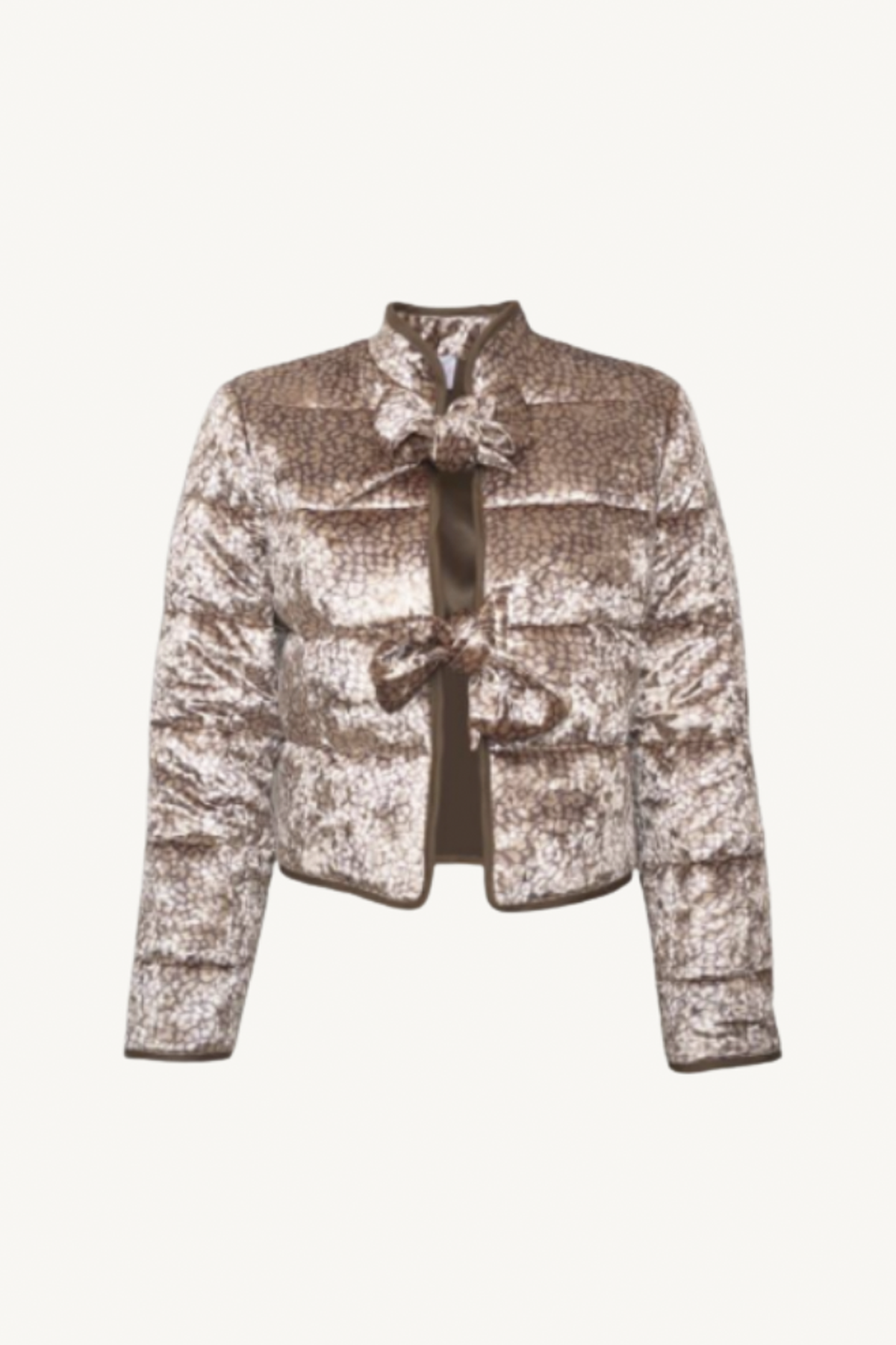 opale puffer jacket with bows - opale