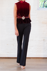 fleur velvet top - ombre rough placement