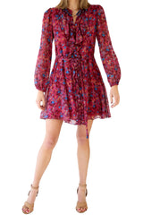 tilly ruffle-c dress - momoka magenta