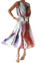 berta dress - iridescent marble