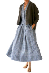 hand-woven check dress