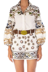 emile blouse - sepia floral