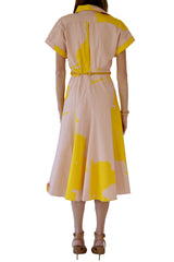 noor dress - yellow/nude