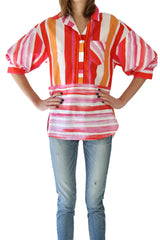 manrola blouse - rouge/orange stripes