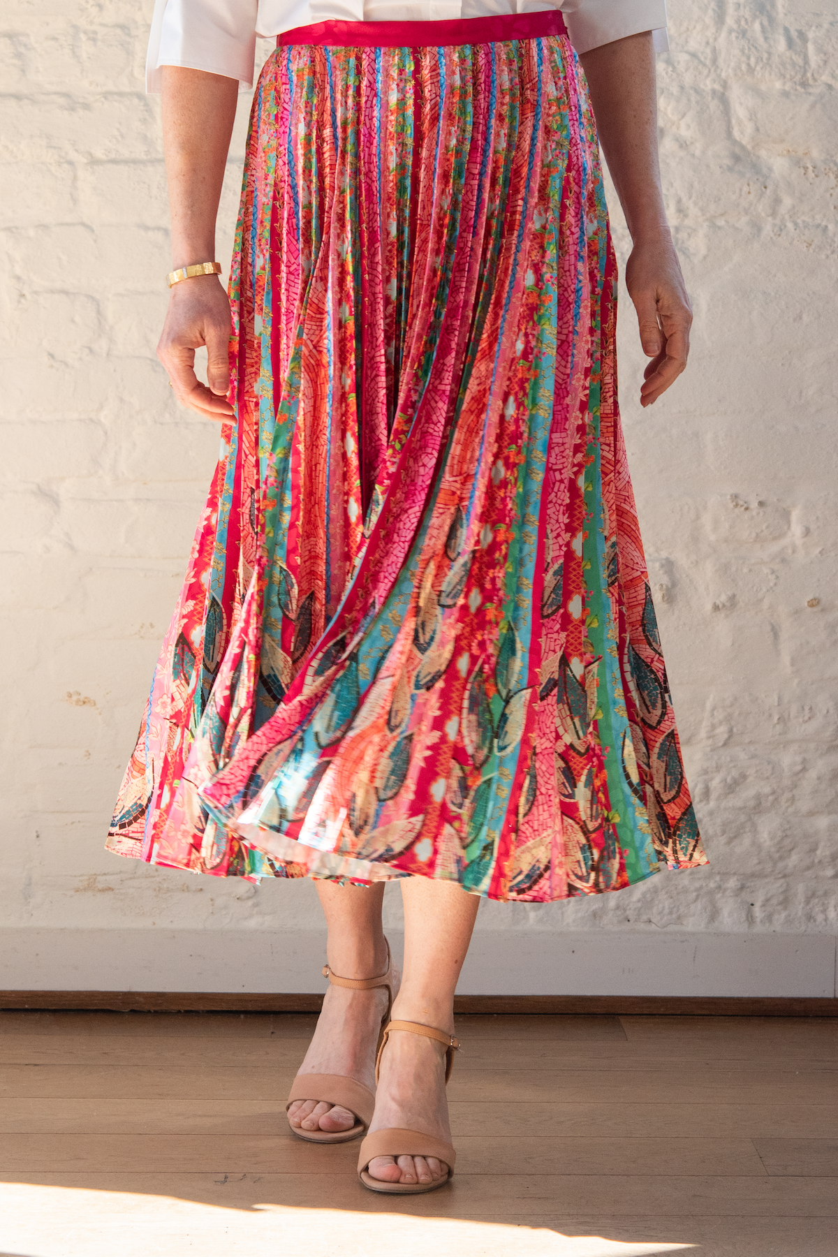 kim skirt - mosaic stripe