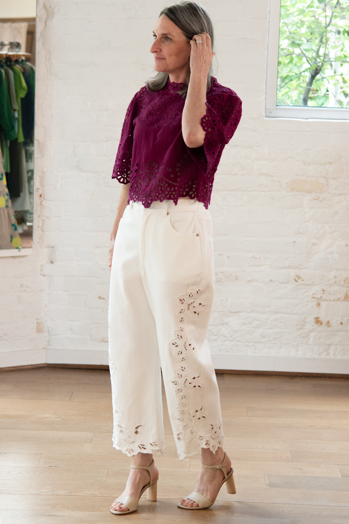 lula embroidery top - jam