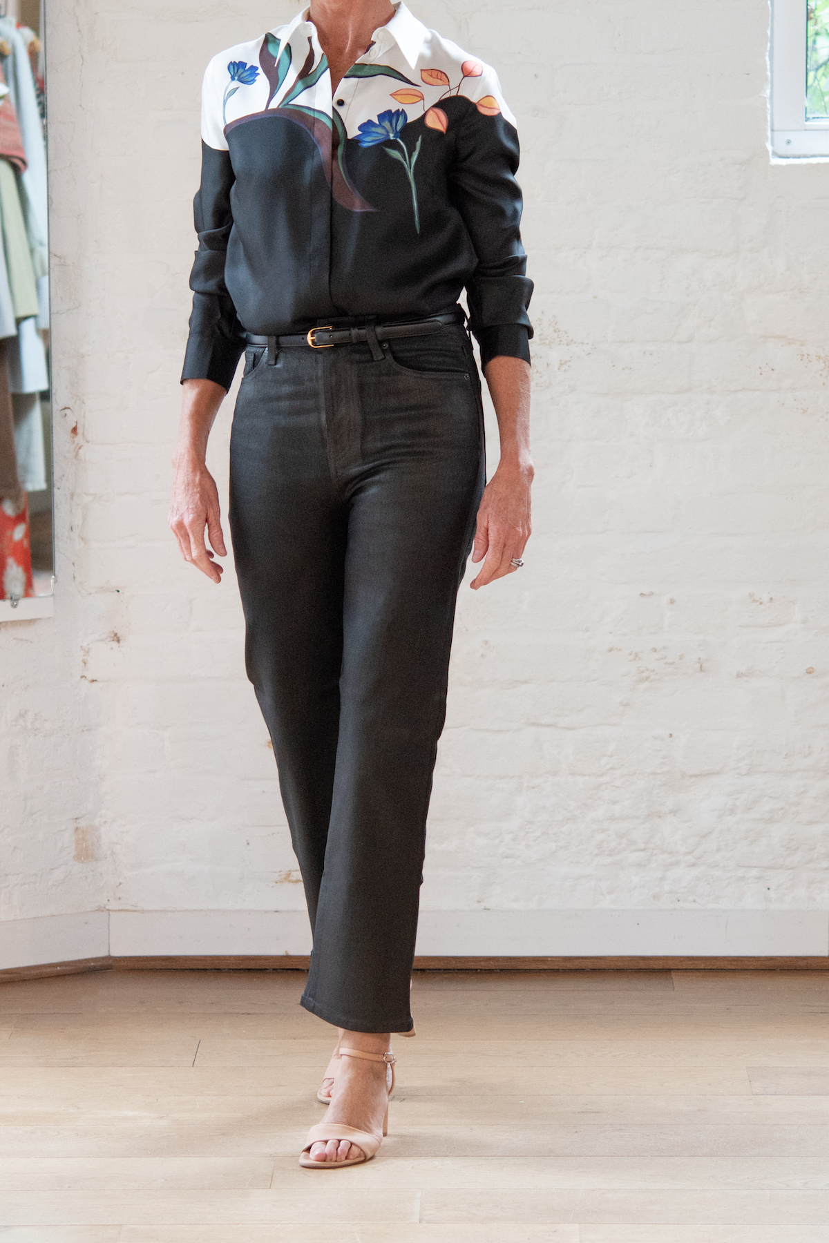 le sleek straight - mood ring coated denim